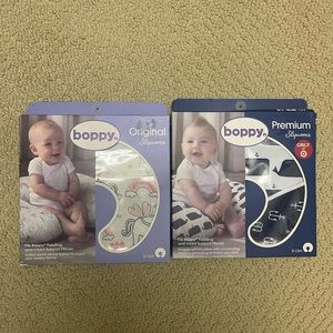 NWT Pair of Boppy Pillow Covers - 1 cotton 1 Premium microfiber